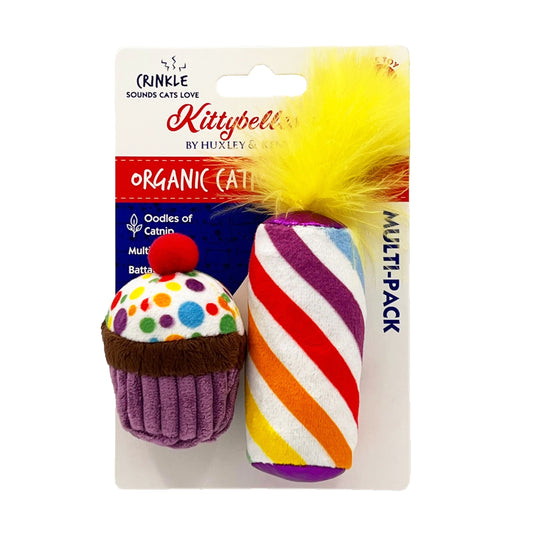 Cupcake en kaarsje met catnip - Kittybelles