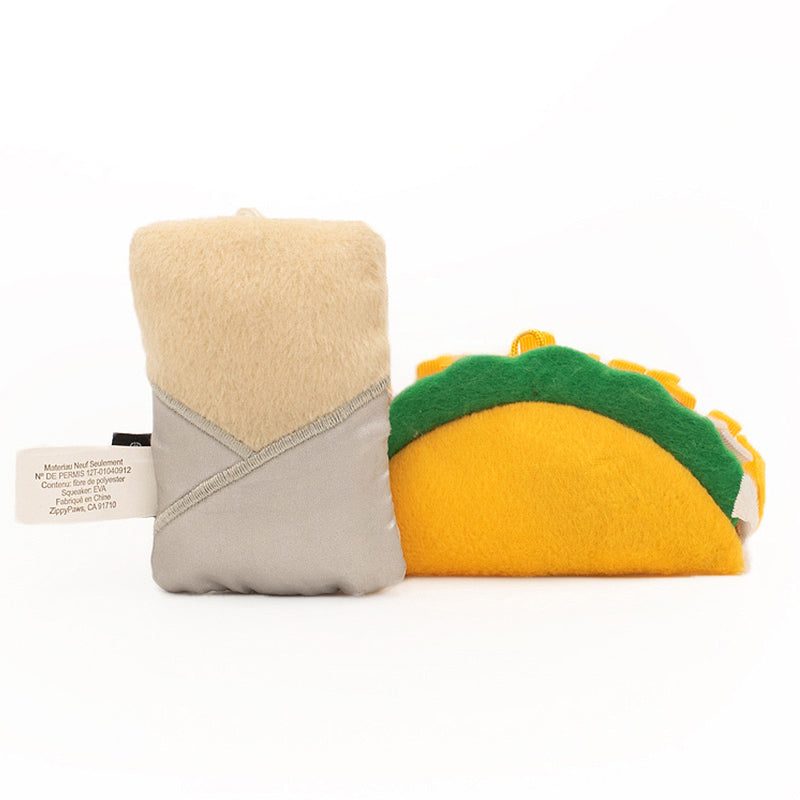 Taco & Burrito met catnip - ZippyClaws NomNomz