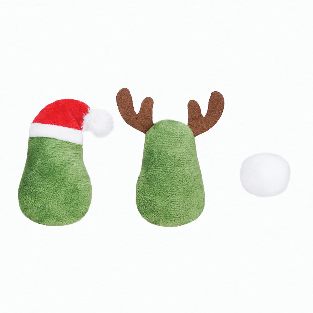 Kerst avocado set met catnip - Hugsmart Meow Buddies