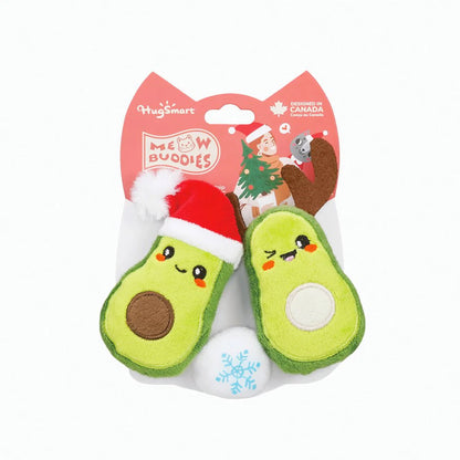 Kerst avocado set met catnip - Hugsmart Meow Buddies